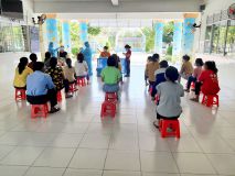 Tập thể CBGV-NV trường MN Hoà Phú tes Covid 19 đảm bảo bảo khi đón trẻ đi học trở lại