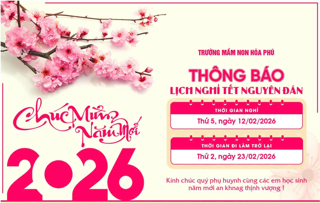 THÔNG BÁO LỊCH NGHỈ TẾT