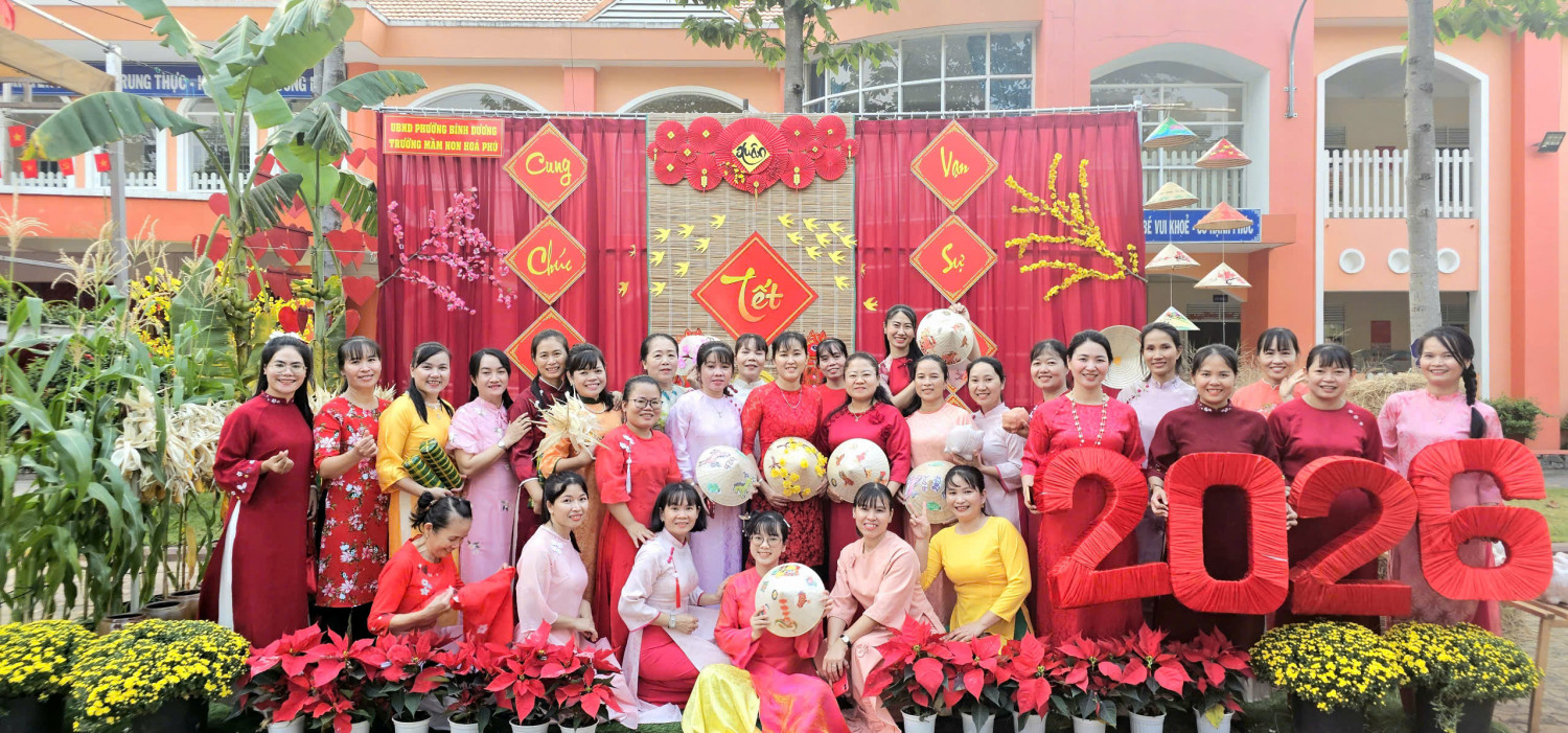 TRƯỜNG MẦM NON HÒA PHÚ RẠNG RỠ NIỀM VUI TẠI HỘI THI TRANG TRÍ TẾT BÍNH NGỌ 2026