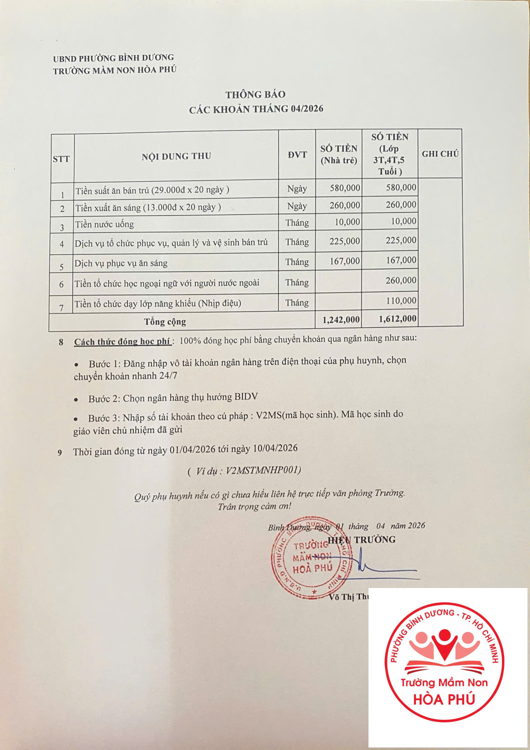 THU TIỀN T 04 2026