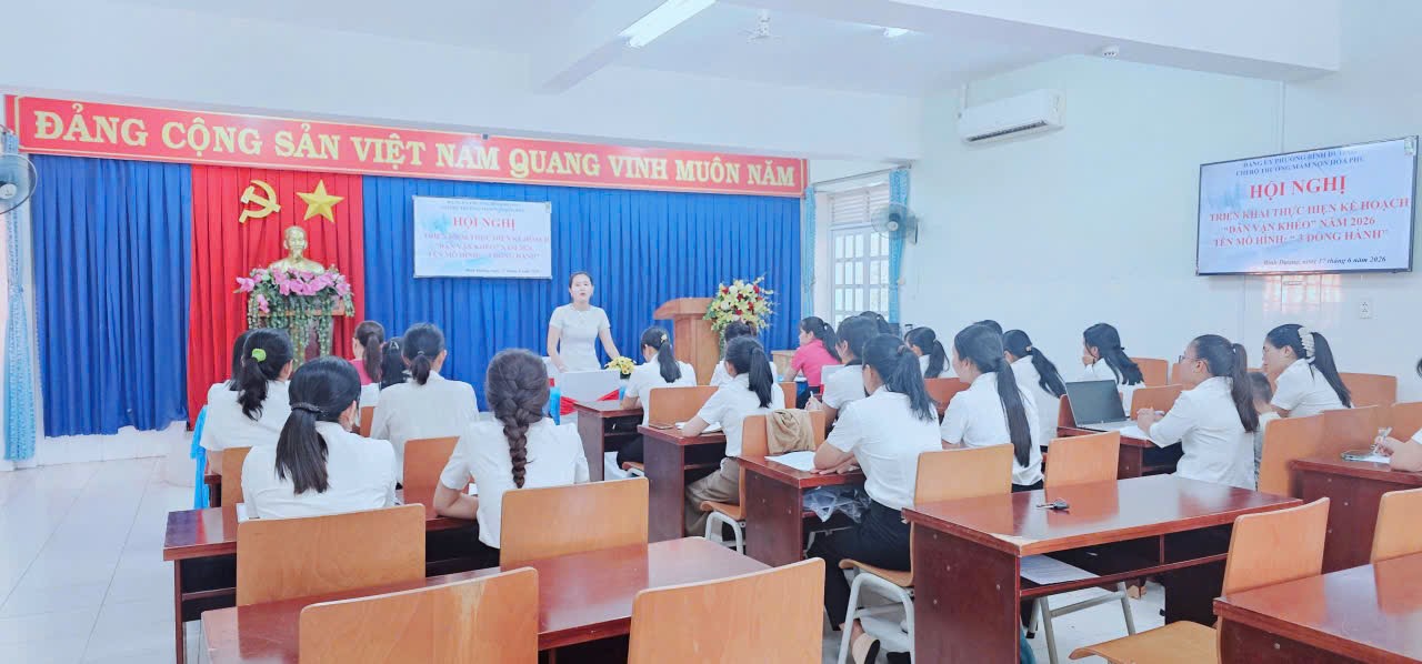 LAN TỎA TINH THẦN " 3 ĐỒNG HÀNH" TẠI CHI BỘ TRƯỜNG MẦM NON HOÀ PHÚ
